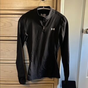 Under Armour Cold Gear Black Quarter Zip Long Sleeve Shirt